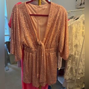Pink Sequin Romper